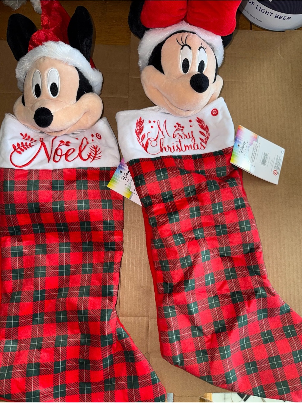 Set of 2 Disney Magic Musical stockings Mickey Minnie. G4